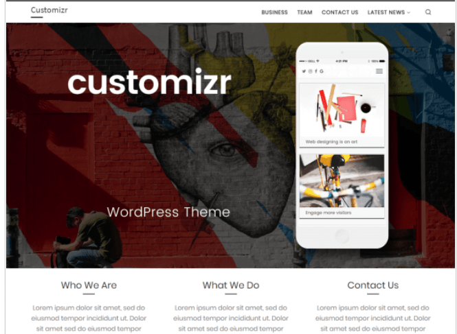 free WordPress Theme customize 