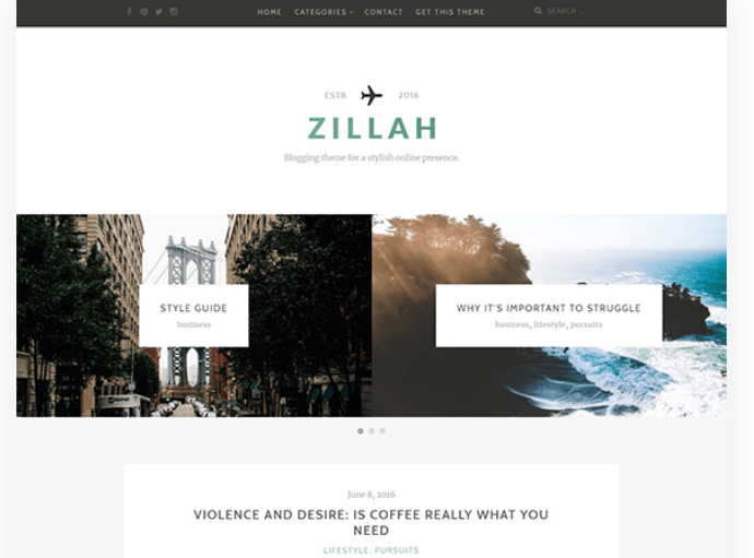 free WordPress Theme zilleh