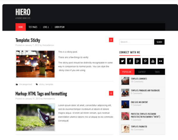 free WordPress Theme Hiero