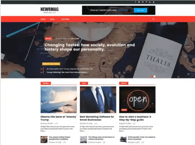 free WordPress Theme NewsMag Lite