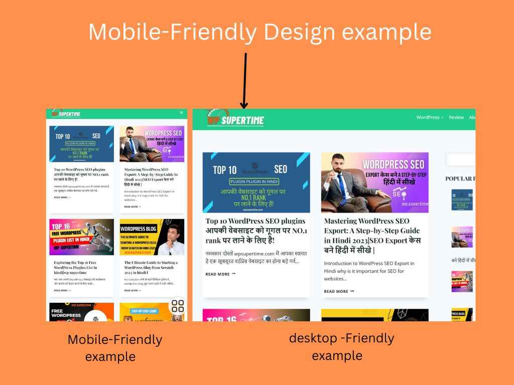 Mobile-Friendly Design on pege seo wpsupertime