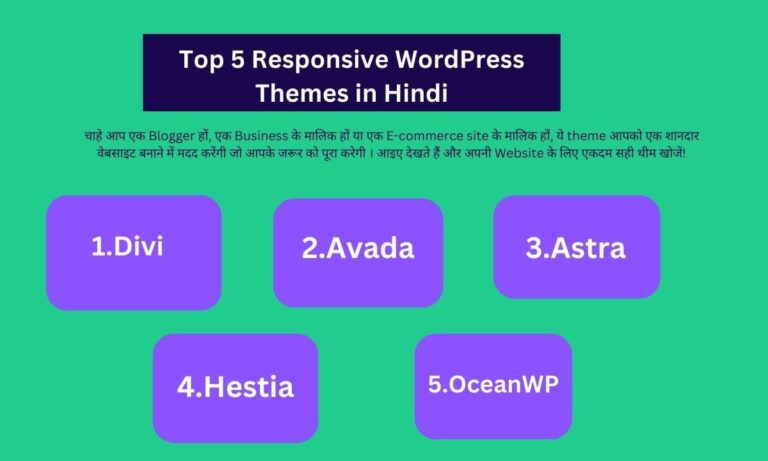 Top 5 Responsive WordPress Themes in Hindi