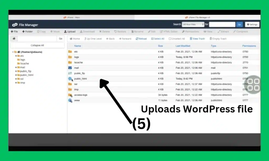 upload WordPress files