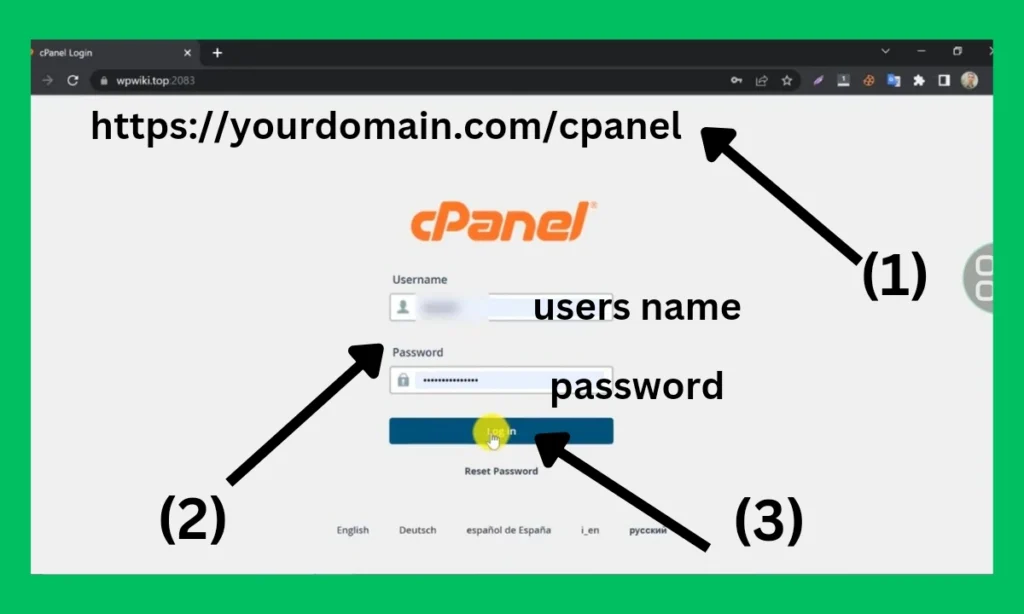 login cpanel 